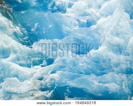 Ice flow closep abstract of glacier in Tray Arm fjord Alaska.