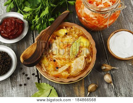 Traditional Shchi With Sauerkraut