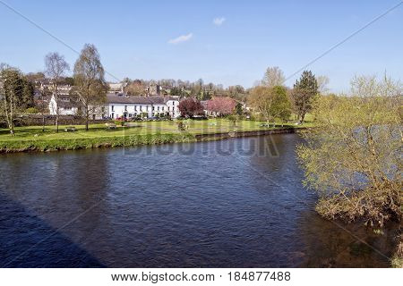 The view of Inistioge Villige on River Nore in Co.KilkennyIreland