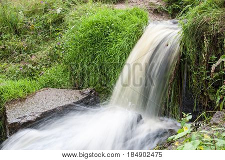 Beautiful Falls In Mountains
