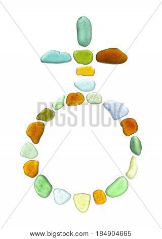 Sea Glass Mosaic - Earth  Astrological Symbol