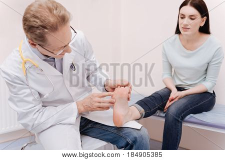 Some painful feelings. Experienced prominent capable rheumatologist conducting an observation and sharing his opinion on how he treating his patient