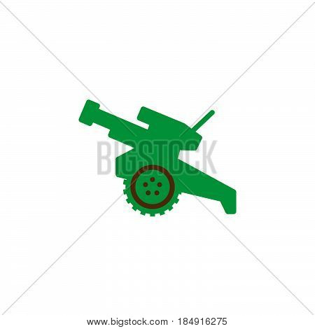 Howitzer cannon icon vector filled flat sign solid colorful pictogram isolated on white. Symbol logo illustration