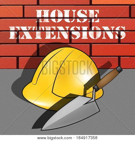 House Extensions Represents Extend Home 3D Illustration