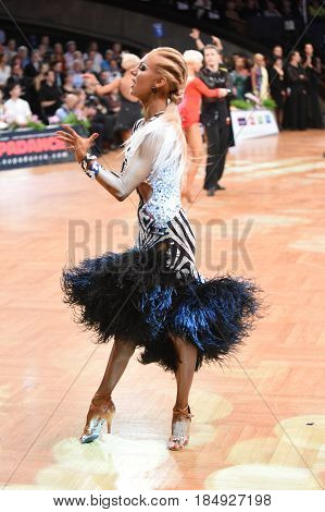 Latin Woman Dancer In A Dance Pose