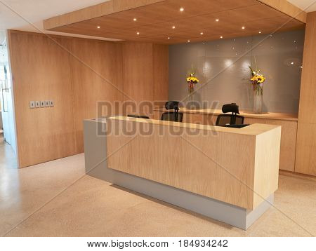 Reception Area Of Modern Office With No People