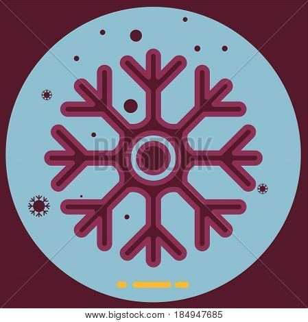 Attention sign icon with long shadow. Simple circle icon. Flat design style. Round icon. Modern flat icon in stylish colors. Web site page and mobile app design element.