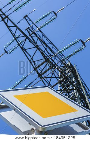 current keys of a high-voltage line