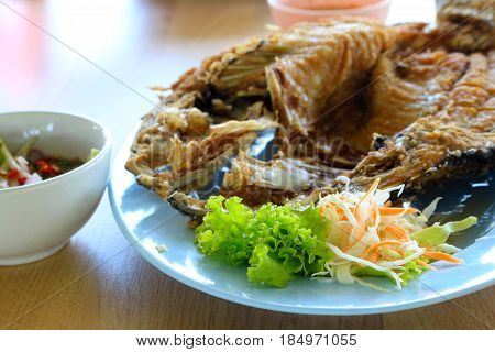 fish fry seafood look tasty fresh and hot