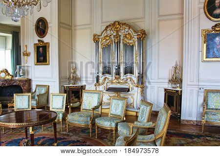 PARIS, FRANCE - SEPTEMBER 12, 2015: Palace of versailles, ludovic XIV cabinet
