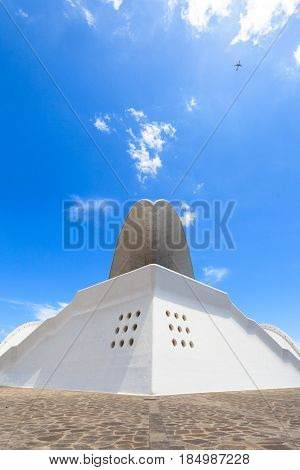Santa Cruz de Tenerife, Spain - May 03, 2012: Auditorio de Tenerife - futuristic and inspired in organic shapes, building designed by Santiago Calatrava