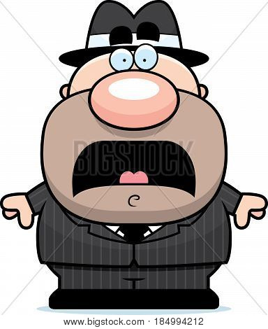 Scared Cartoon Mobster