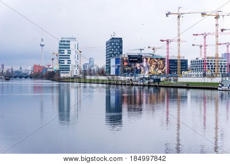 BERLIN, GERMANY- December 24, 2016: Tv tower or Fersehturm on December 24, 2016. BERLIN, Germany.