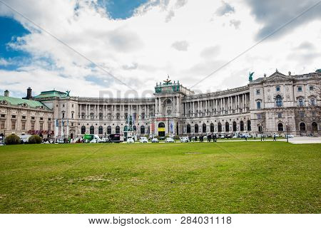 Vienna, Austria - April, 2018: The Museum Of Ethnology Housed In A Wing Of The Hofburg Imperial Pala