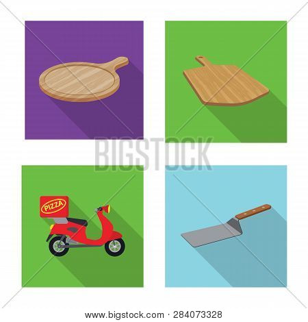 Vector Illustration Of Pizza And Food Icon. Set Of Pizza And Italy Vector Icon For Stock.