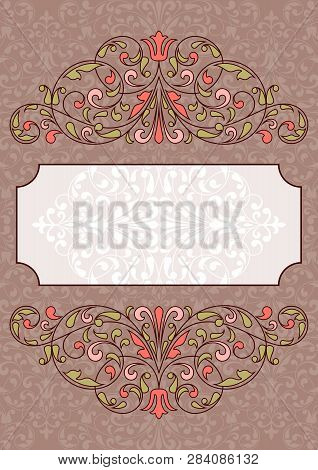 Floral Pattern For Invitation Or Greeting Card