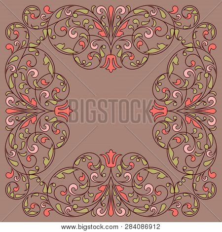 Floral Pattern For Invitation Or Greeting Card