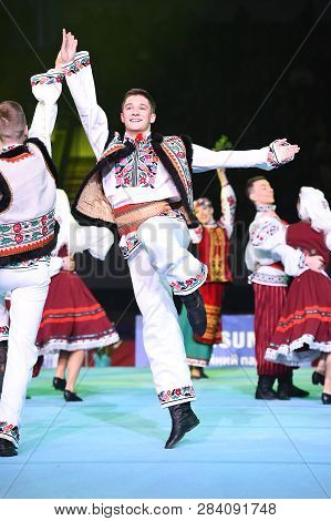 Performance Of Ukrainian Dance Ensemble At Stella Zakharova Artistic Gymnastics Ukraine Internationa