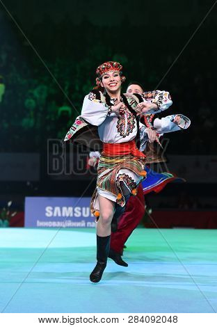 Performance Of Ukrainian Dance Ensemble At Stella Zakharova Artistic Gymnastics Ukraine Internationa