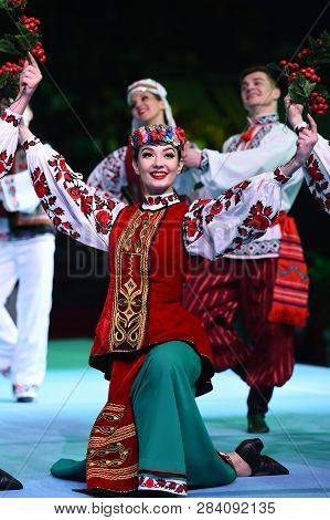 Performance Of Ukrainian Dance Ensemble At Stella Zakharova Artistic Gymnastics Ukraine Internationa