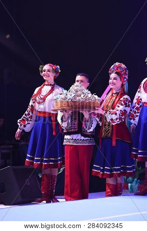 Performance Of Ukrainian Dance Ensemble At Stella Zakharova Artistic Gymnastics Ukraine Internationa