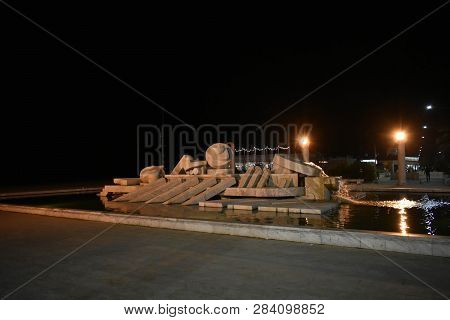 Fountain Nave Di Cascella In Pescara Over The City