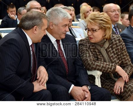 Moscow, Russia - November 2, 2017: Chairman Of The Federal Assembly Of The Russian Federation Valent