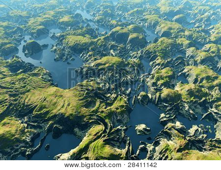 Vista de pájaro del río Amazonas