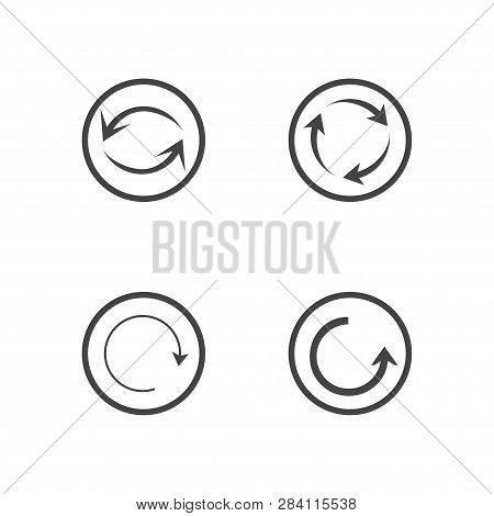Repeat Icons Set. Set Of 4 Refresh Filled Icons Such As Reload, Update, Reload, Replay, Loading Arro