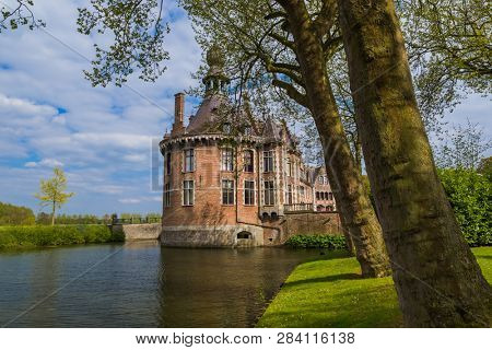 Ooidonk Castle in Belgium - architecture background