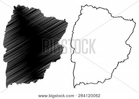 Chaiyaphum Province (kingdom Of Thailand, Siam, Provinces Of Thailand) Map Vector Illustration, Scri