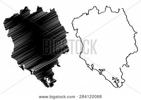 Chanthaburi Province (kingdom Of Thailand, Siam, Provinces Of Thailand) Map Vector Illustration, Scr