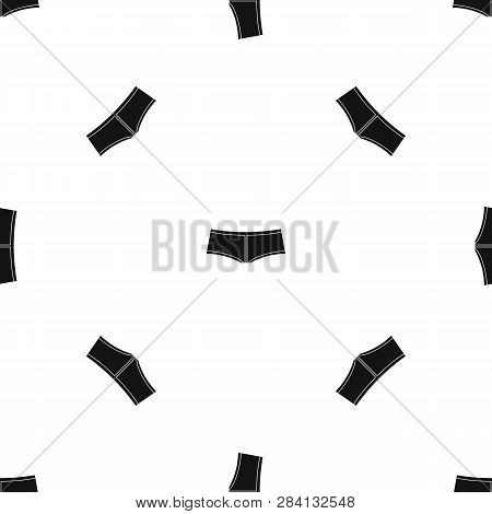 Boyshorts Pattern Repeat Seamless In Black Color For Any Design. Geometric Illustration