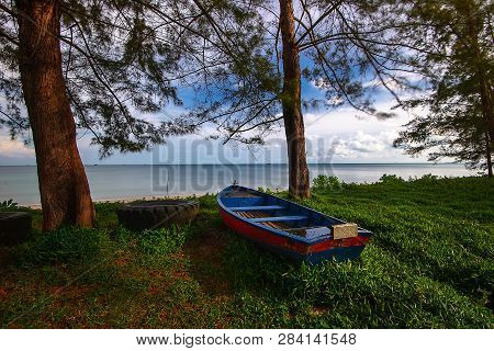 Blue Sky Tropical Beach Of Bintan Batam Wonderful Indonesia