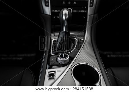Details Of Stylish Car Interior, Leather Interior