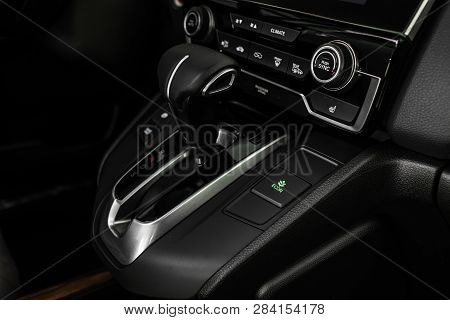 Details Of Stylish Car Interior, Leather Interior
