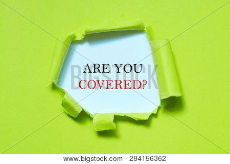 Ufo Green Torn Paper Writtin With Question Are You Covered?