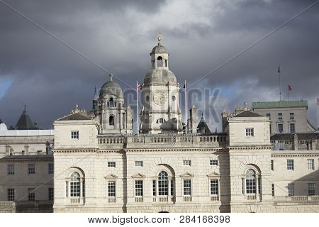 Whitehall, London, Uk, February 7th 2019, Horse Guards Parade And Buildings In Whitehall