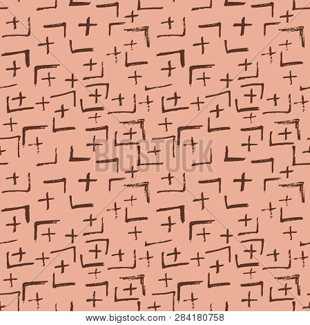 Tie Dye Japanese Geometric Simple Seamless Pattern. Geo Wabi Sabi Traditional Kimono Print. Scribble