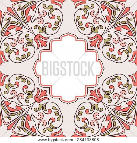 Floral Pattern For Invitation Or Greeting Card