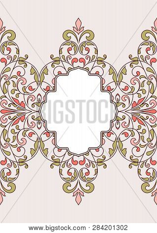 Floral Pattern For Invitation Or Greeting Card