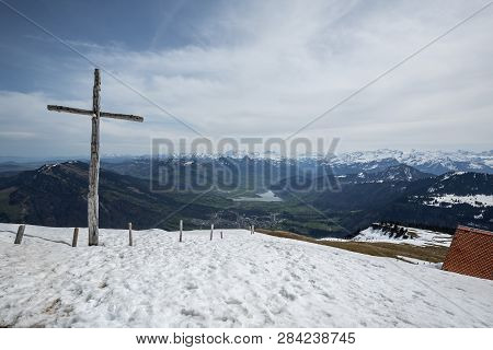 A Cross On High Land At Mount. Rigi - Arth, Switzerland