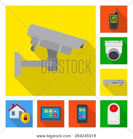 Isolated Object Of Office And House Sign. Set Of Office And System Stock Symbol For Web.