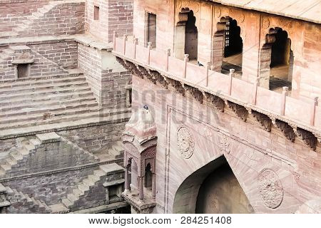 Jodhpur, India - Circa March, 2018. Toorji Ka Jhalra Or Toorji Step Well In Jodhpur.