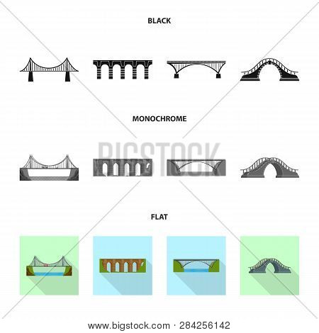 Vector Illustration Of Connection And Design Sign. Collection Of Connection And Side Vector Icon For
