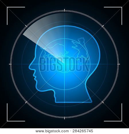 Bull And Bear Stock Market Human Head Radar
