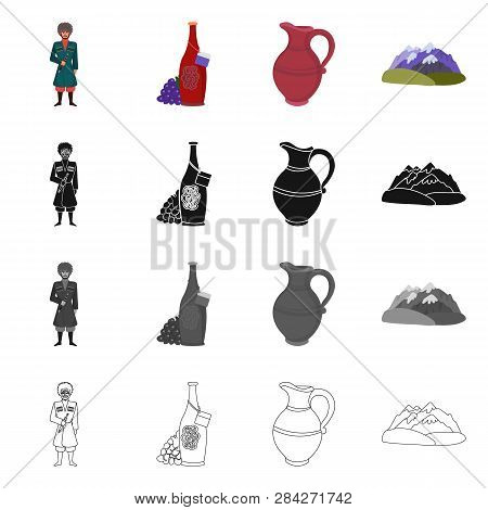 Vector Design Of Culture And Sightseeing Symbol. Collection Of Culture And Originality Stock Symbol 