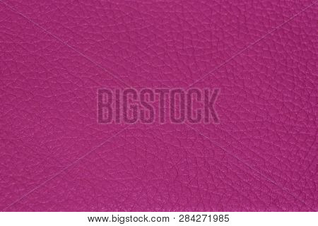 Fuchsia Pink Leather Texture Background  .close Up