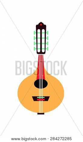 Bandurria Flat Vector Style Spanish Musical Instrument