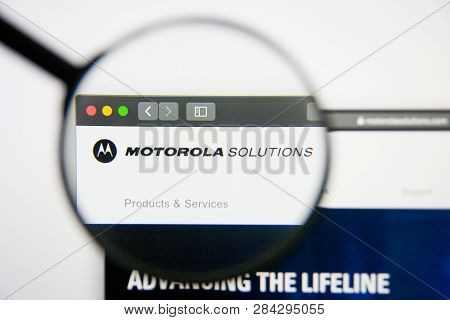 Los Angeles, California, Usa - 14 February 2019: Motorola Solutions Aerospace Website Homepage. Moto